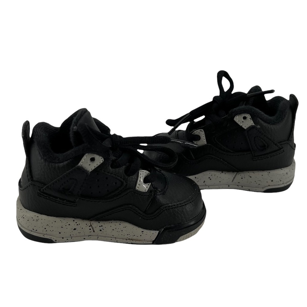 Nike Air Jordan 4 IV Retro Black Gray Cement Sneakers Size 4 Toddler